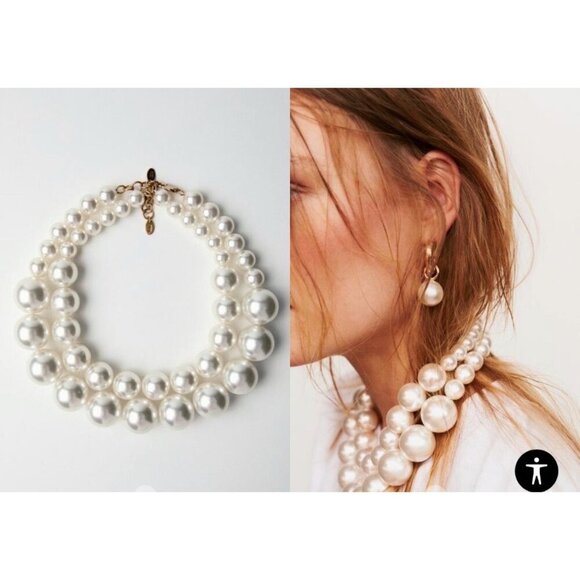 Pearl Necklace Knotted b/w Each Faux Pearl Bead High Quality Opera Lengrh Approx - Picture 8 of 12